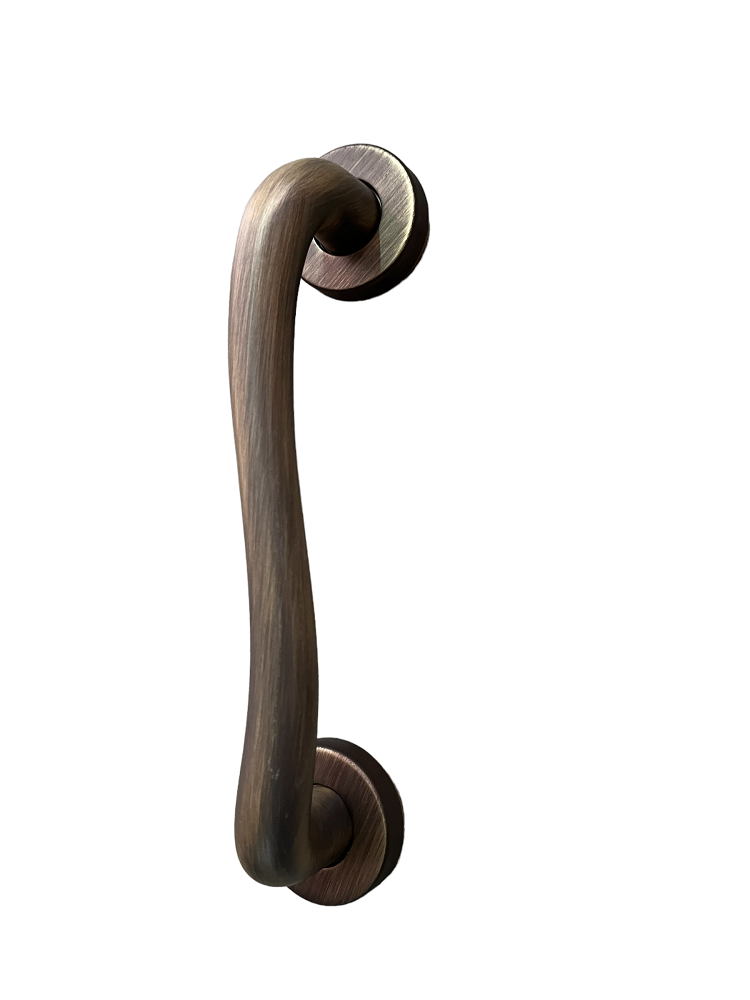 PULL HANDLE GAMMA on rose MAT BRASS